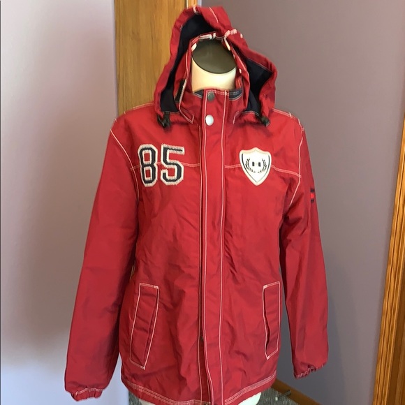 Tommy Hilfiger Other - Tommy Hilfiger Jacket with Concealed Hood, size medium.  Like Garnet in color